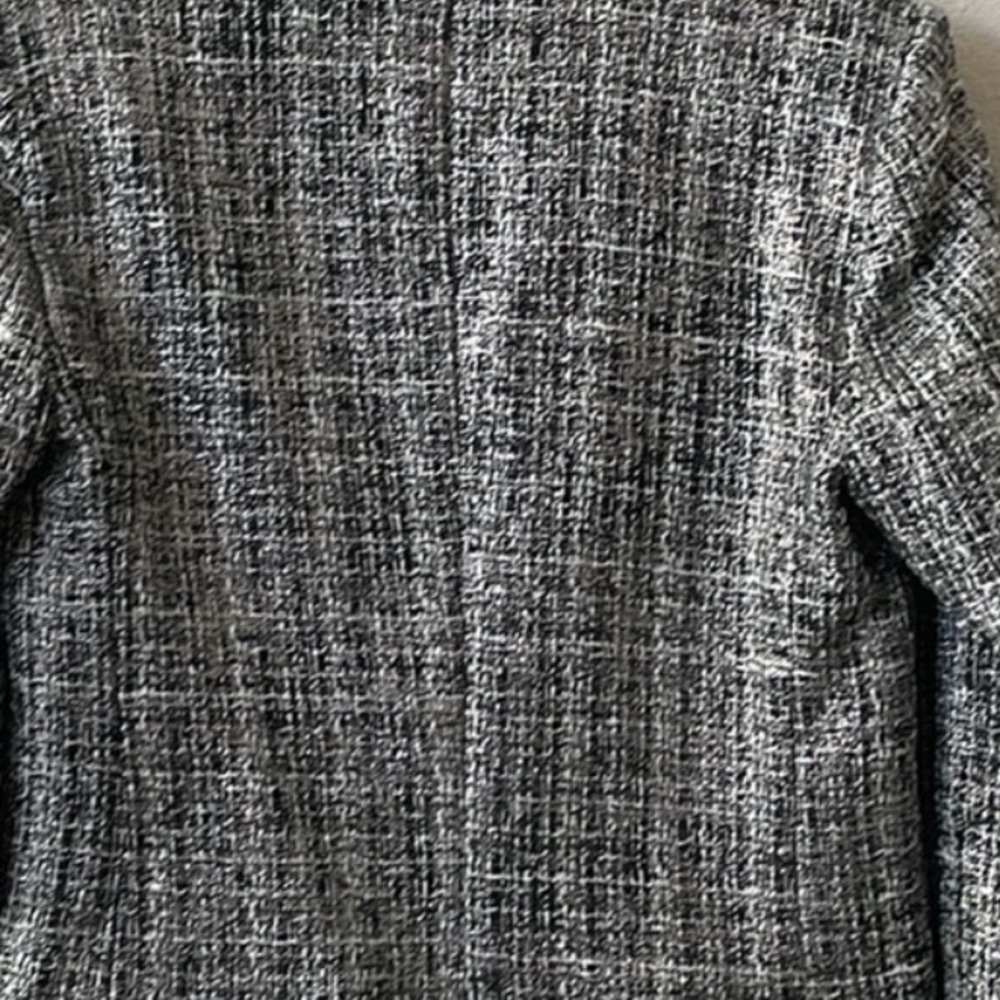 ZARA METALLIC CHECKERED CROPPED BLAZER - Picture 7 of 8